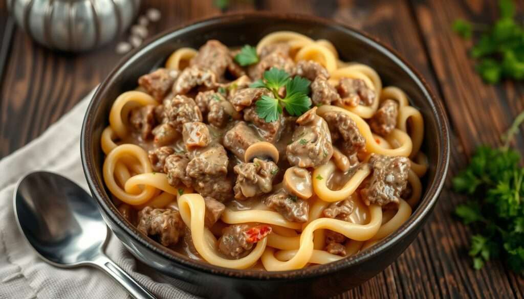 beef stroganoff hamburger helper recipe