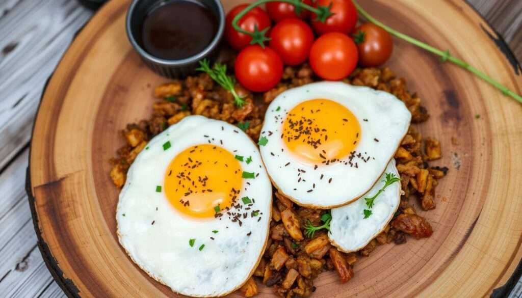 corned beef hash with eggs