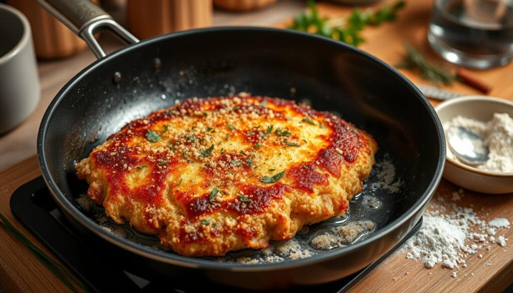 beef schnitzel cooking