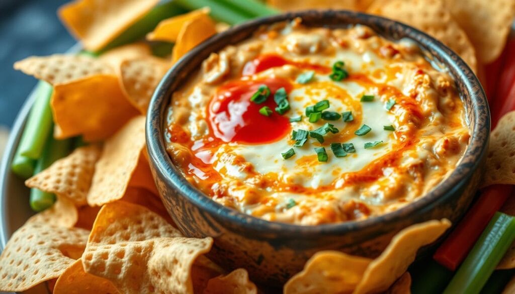 cheesy buffalo chicken dip