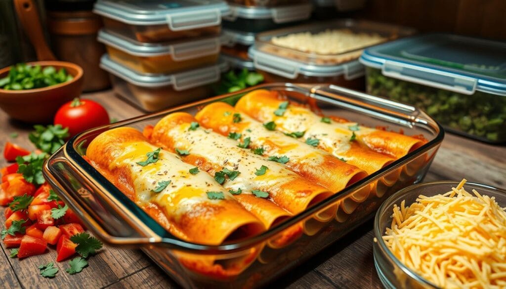 homemade enchiladas storage